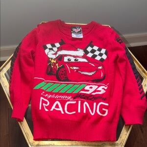 Disney Pixar Cars Lightning McQueen Red Racing Sweater
